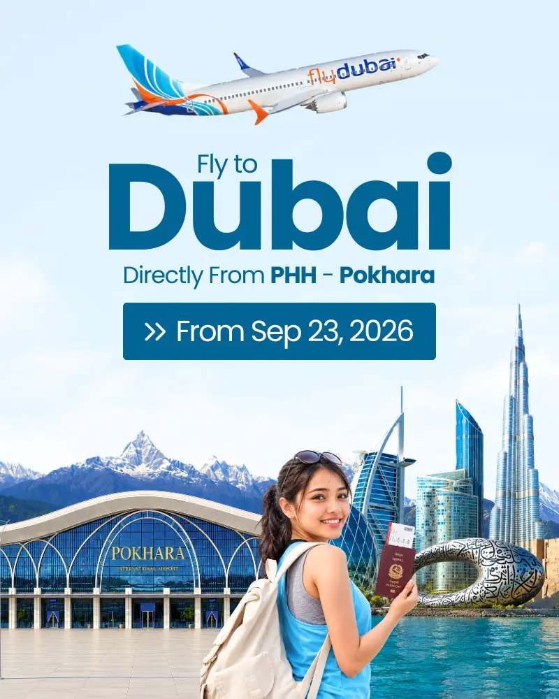Pokhara to Dubai FlyDubai
